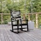 Flash Furniture Black All-Weather Classic Outdoor Rocking Chair LE-HMP-2002-110-BK-GG - alternate 1